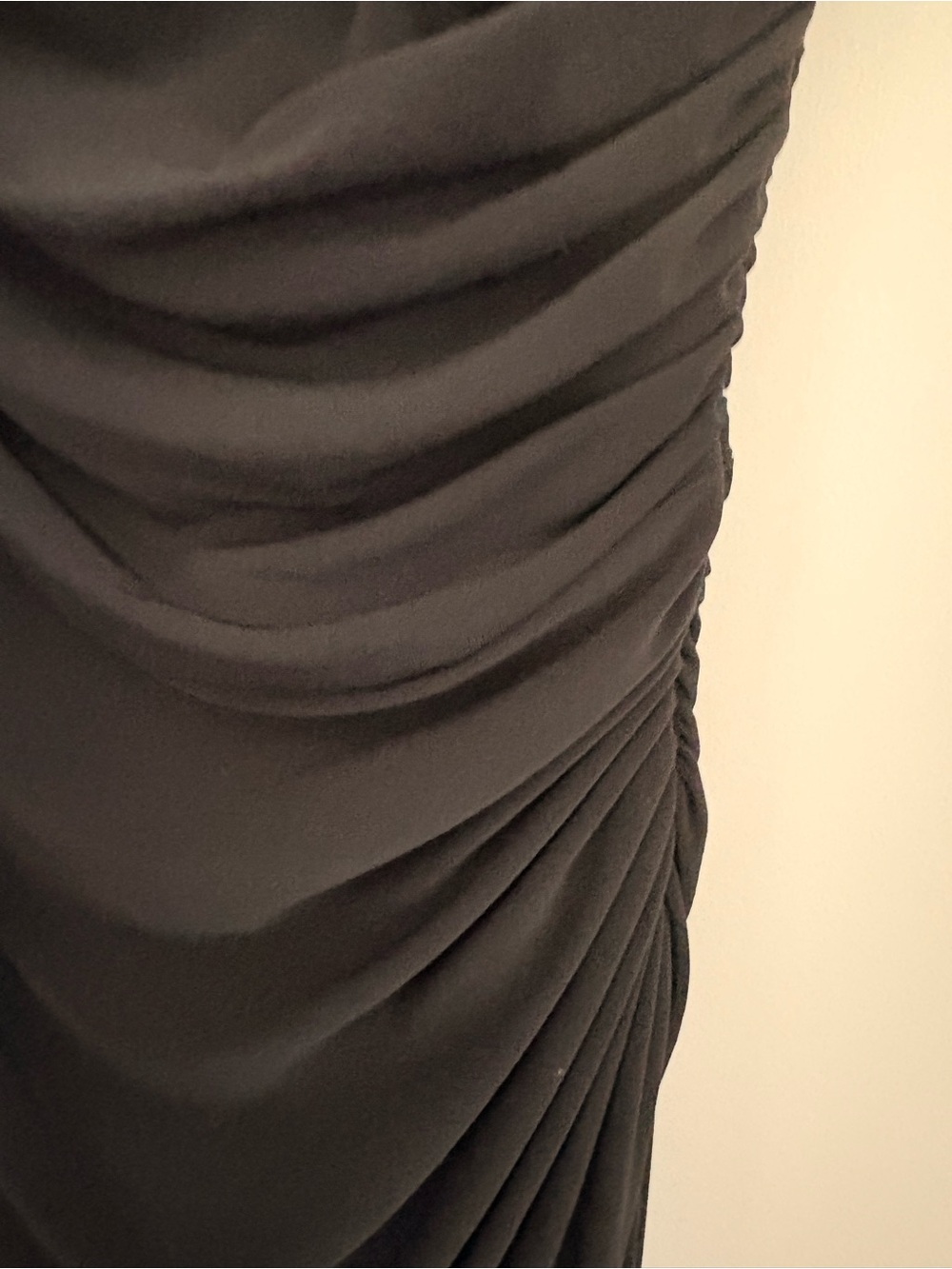 Lauren Ralph Lauren Black One-Shoulder Evening Gown with Jewel Accent - Picture 6 of 7